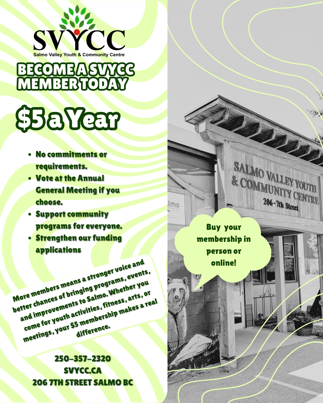 SVYCC Membership Poster